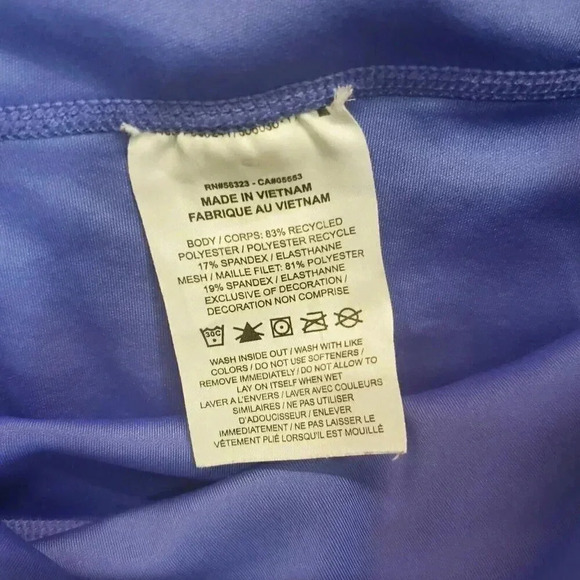 Nike Dri Fit Mid-Rise Size XL Tight Fit Crop Training Pants DD1813-500 Purple - Picture 15 of 16